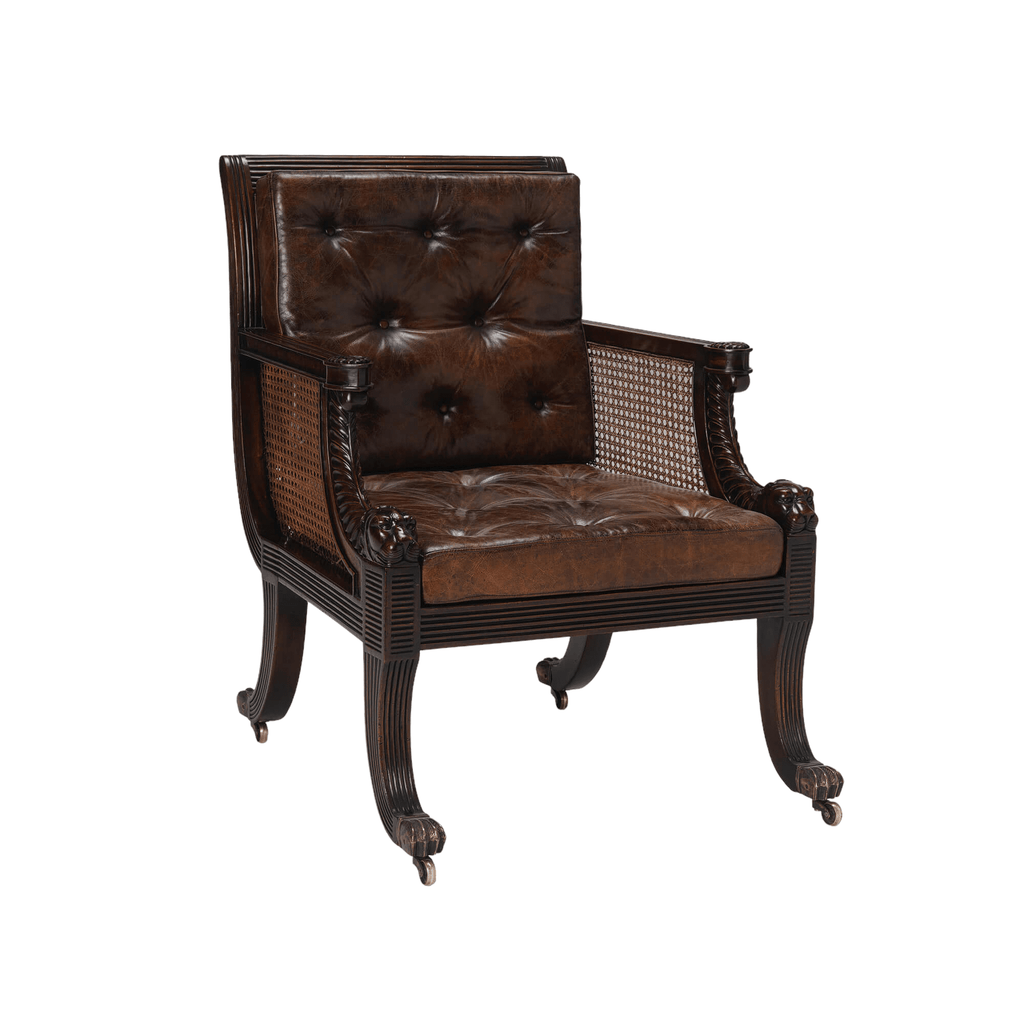Leather bergere chair deals