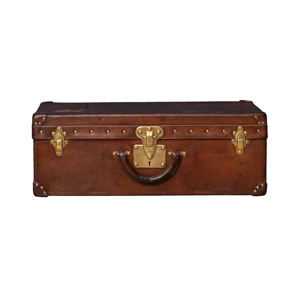 Louis Vuitton Expandable Suitcase in natural leather, 1910 - THE