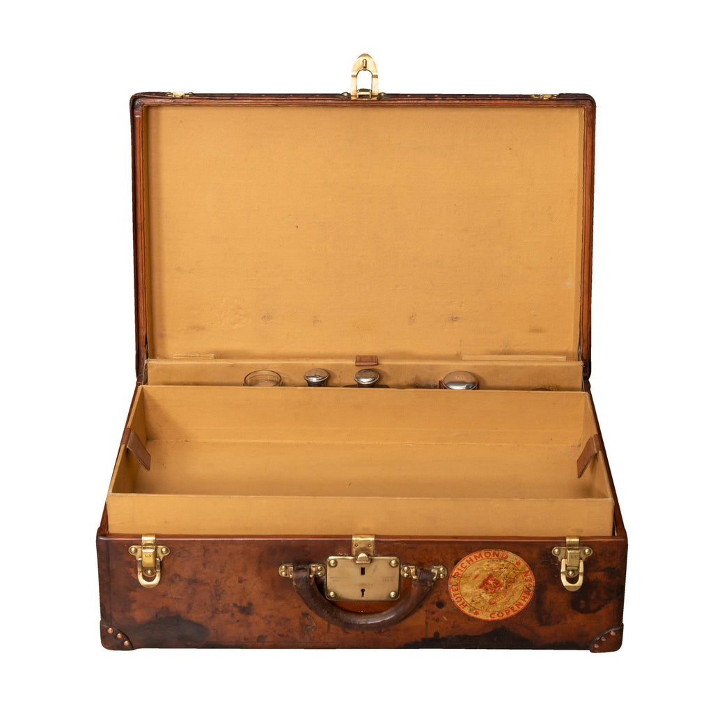 Vintage French Courier Trunk in Natural Cow Hide from Louis Vuitton, 1930
