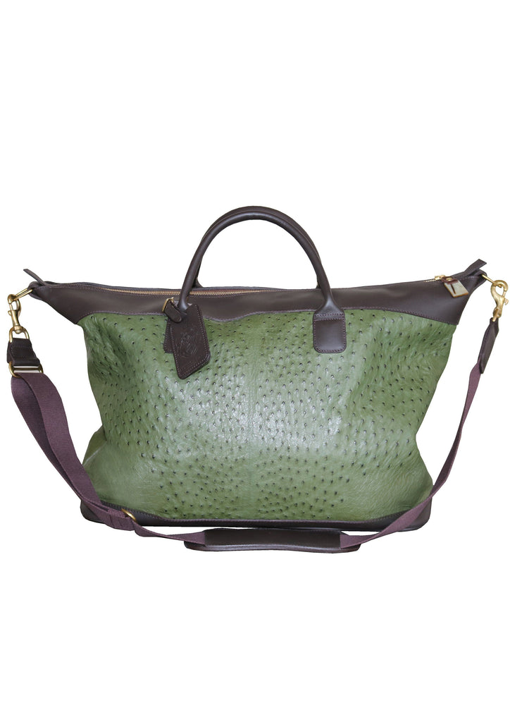 Large Aynhoe Overnight Bag in Green - A Modern Grand Tour