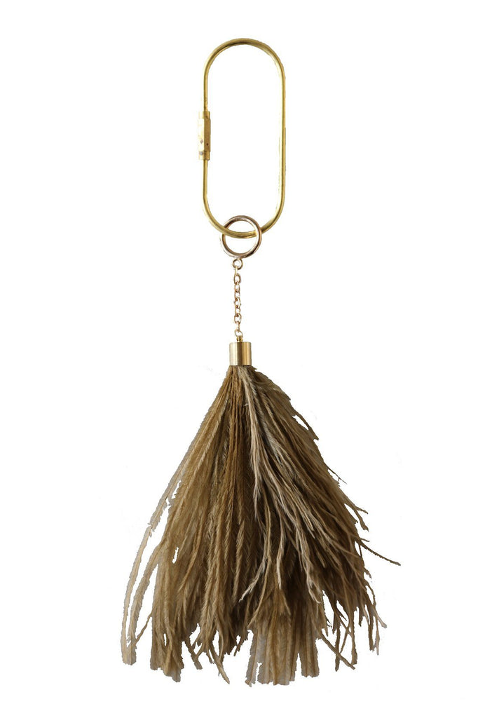 Feather Keyring in Old Gold - A Modern Grand Tour
