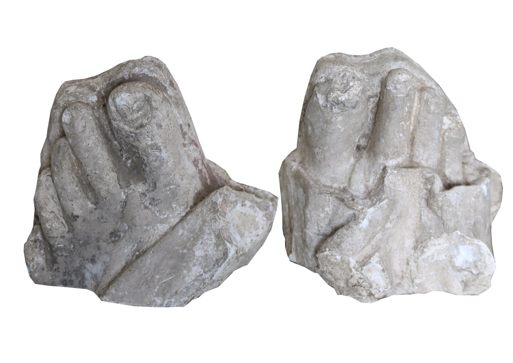 Pair of late 19th Century plaster feet fragments - A Modern Grand Tour