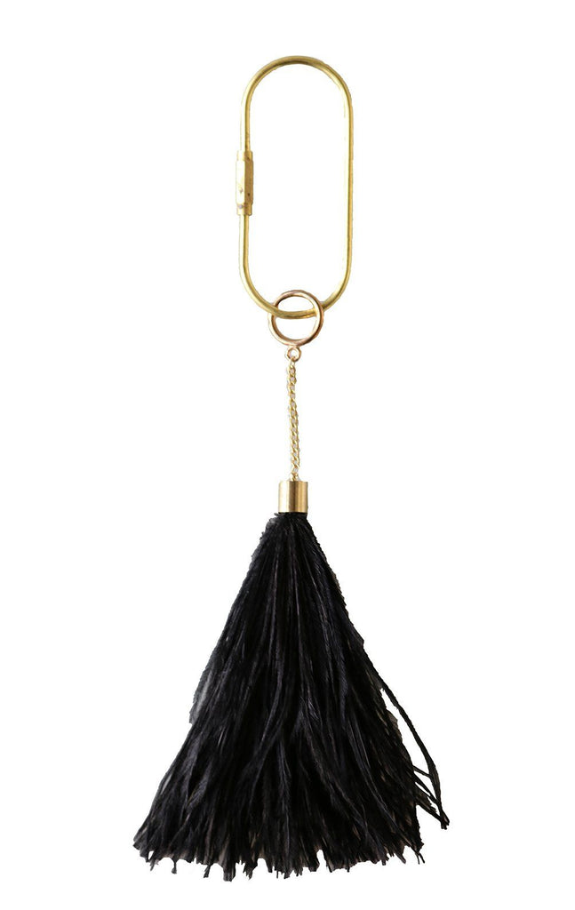 Feather Keyring in Black - A Modern Grand Tour