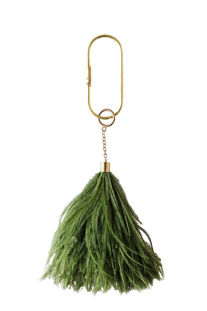 Feather Keyring in Ivy - A Modern Grand Tour