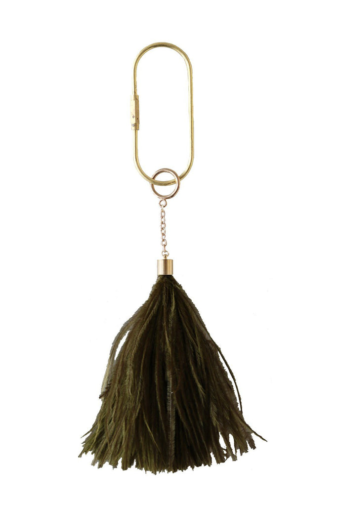 Feather Keyring in Moss - A Modern Grand Tour