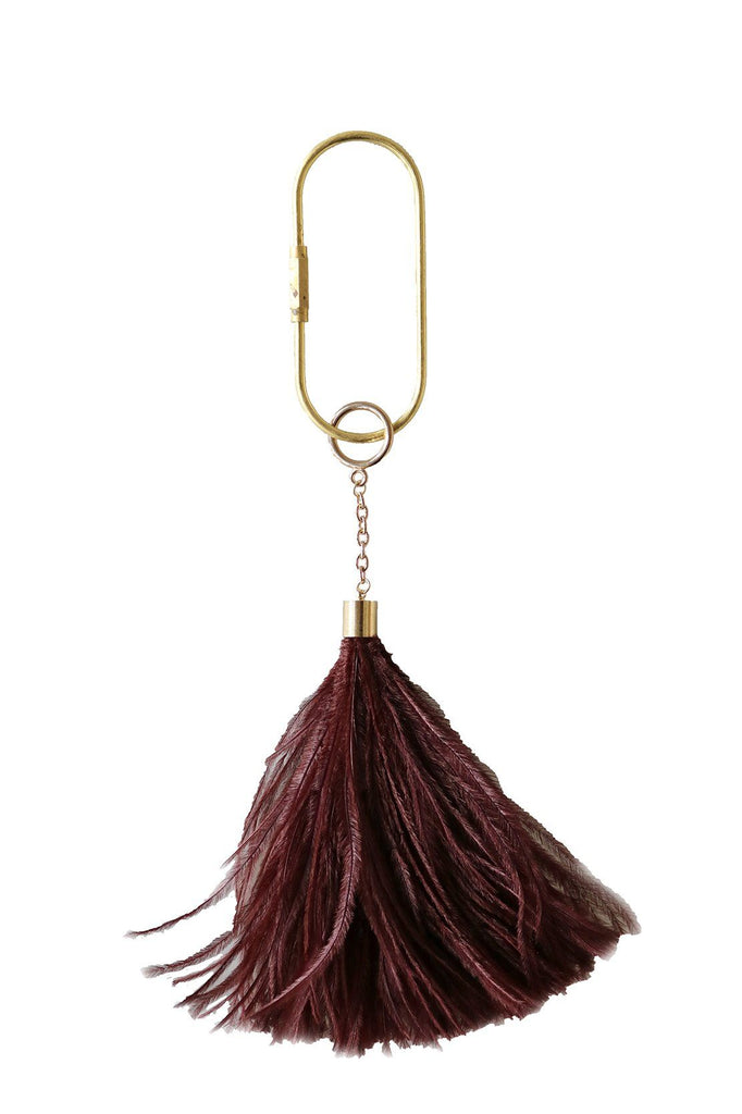 Feather Keyring in Mocha - A Modern Grand Tour