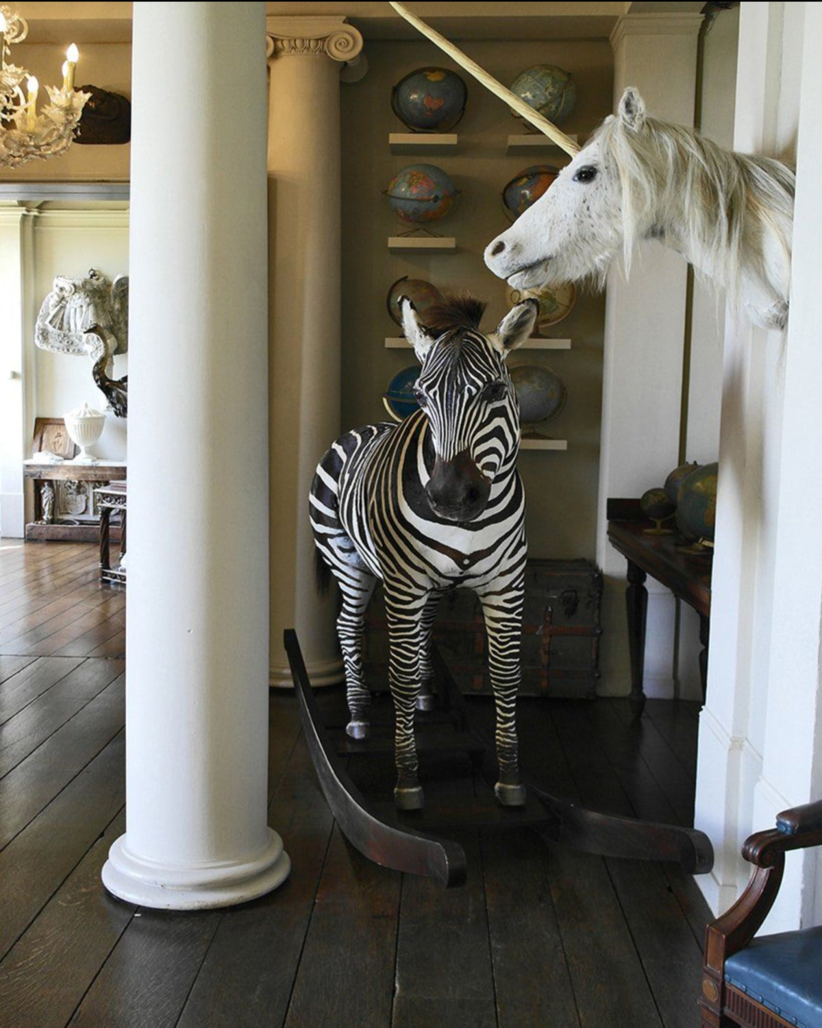 Zebra rocking horse discount