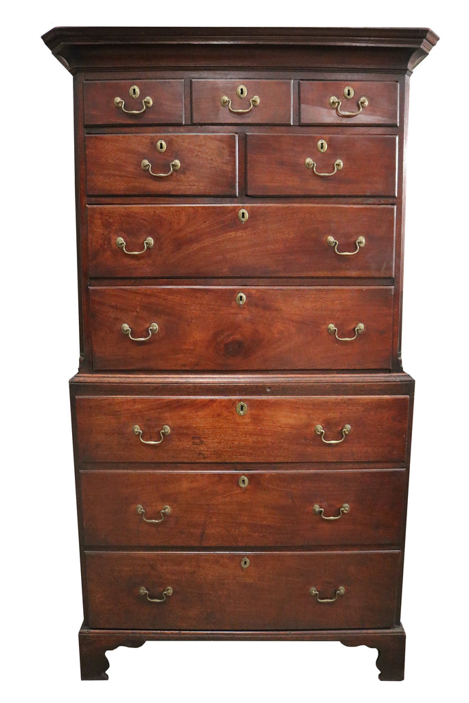 A 19th Century Mahogany Chest on Chest