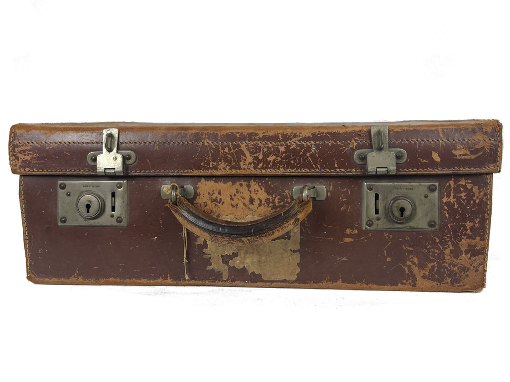 Small Brown Leather Trunk
