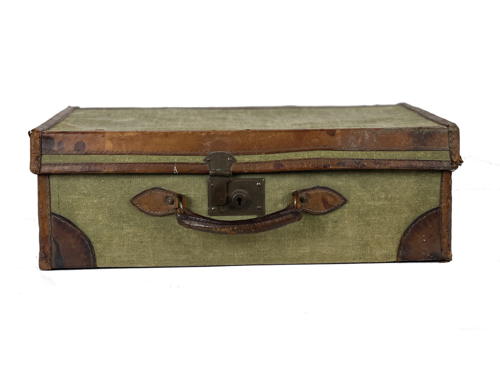 Vintage Green Material Trunk