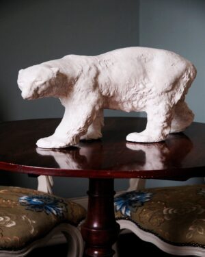 A Stalking Plaster Polar Bear Model